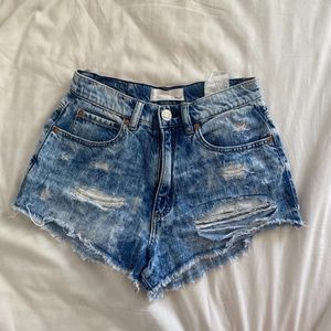 Garage Acid Wash Jean Shorts